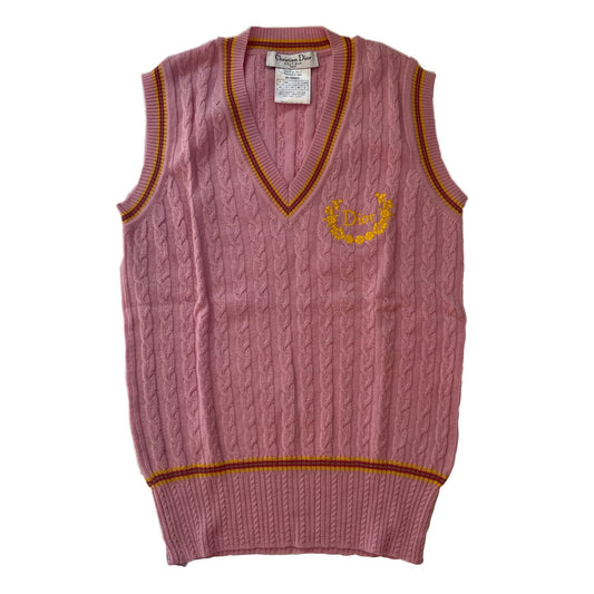 Christian Dior Cashmere Logo V NeckVest