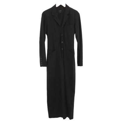 Jean Paul Gaultier Pinstripe Ls BlazerJumpsuit W Inner Leg Splits