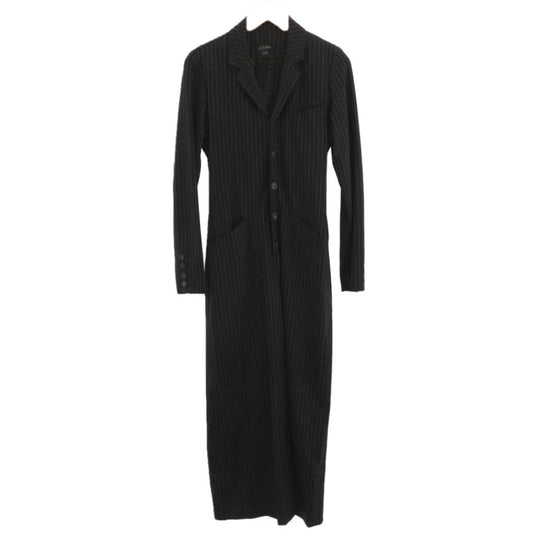 Jean Paul Gaultier Pinstripe Ls BlazerJumpsuit W Inner Leg Splits