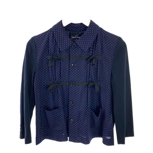 Tricot Comme Des Garcons Polka Dot Button Down Blouse w Bows