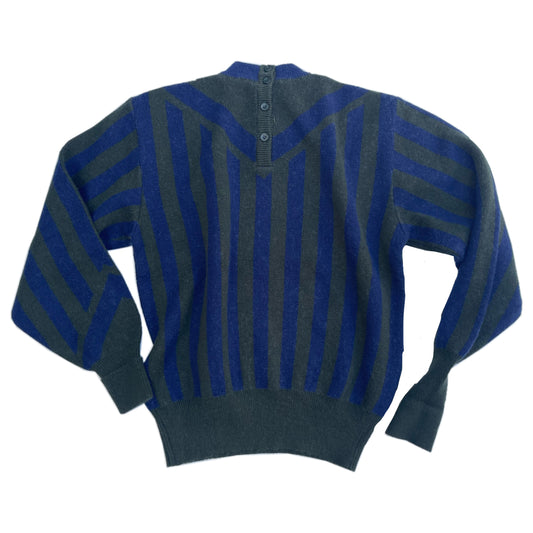 Christian Dior Sports Stripe Crest Logo Mock Neck Knit Jumper