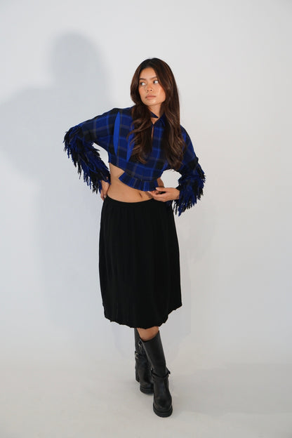 Tricot Comme des garçons knitted wool pleated skirt