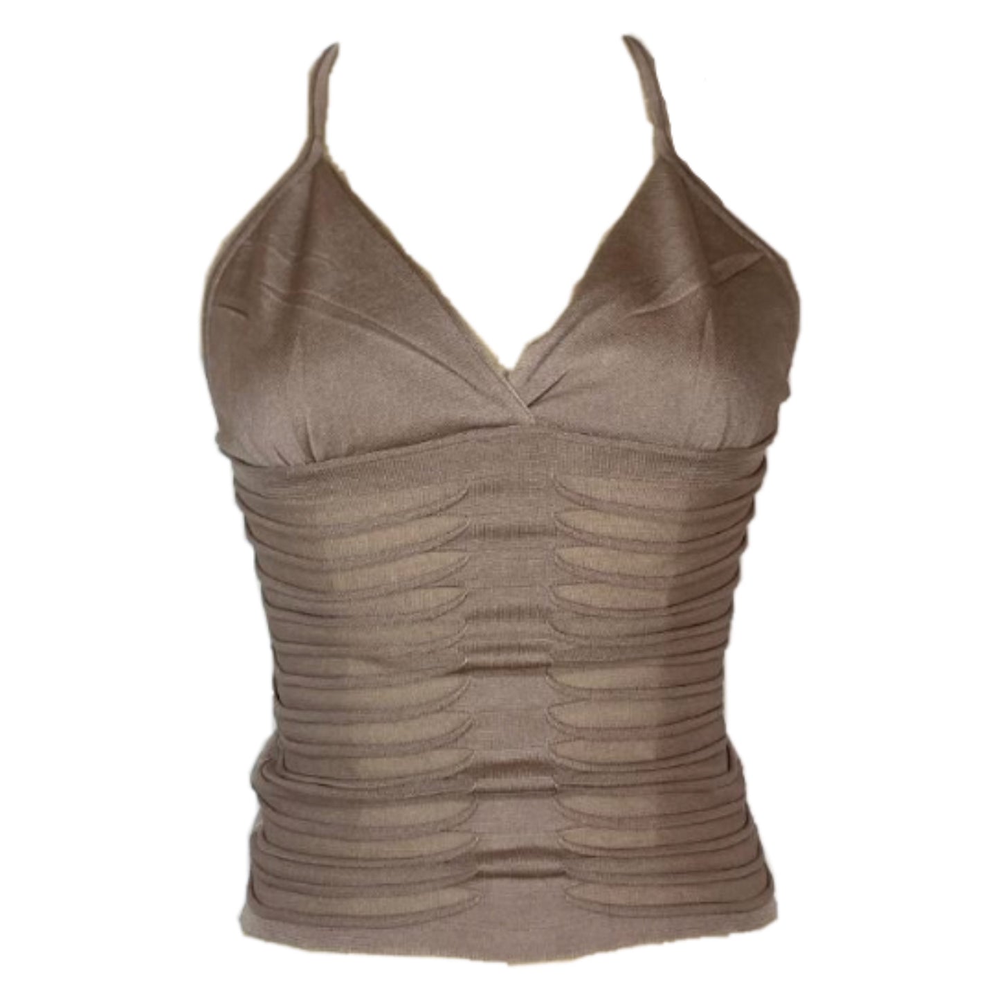 Yves Saint Laurent Silk Halterneck Knit Tank Top
