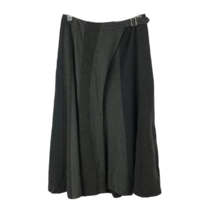 Comme Des Garcons Grey Buckle Patch Maxi Skirt
