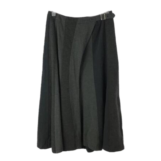 Comme Des Garcons Grey Buckle Patch Maxi Skirt