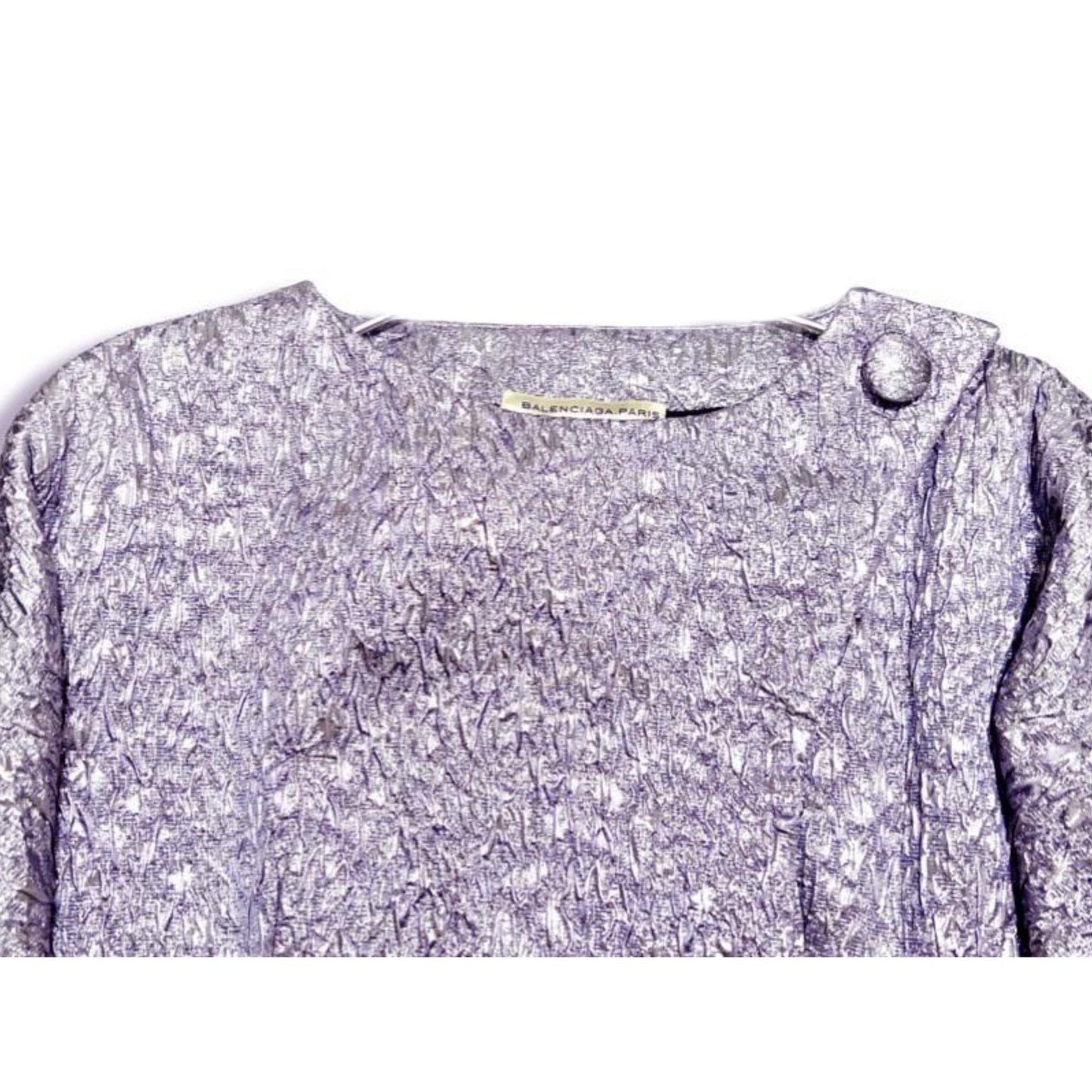 Balenciaga Metallic Button Dress Coat