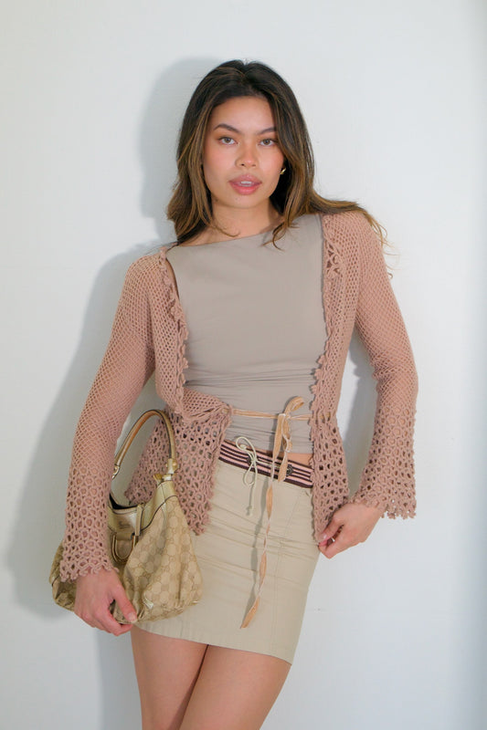 Burberry Blue Label Elastic Waist Mini Skirt w Pink embroidered Logo