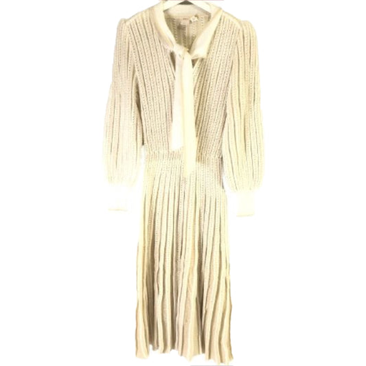 Nina Ricci Knit Wool Blend LS Keyhole Dress