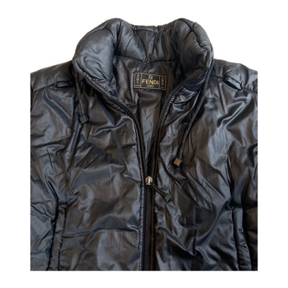 Fendi Jeans Nylon Puffer Zipper Pocket Jackets