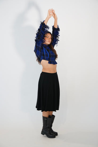 Tricot Comme des garçons knitted wool pleated skirt