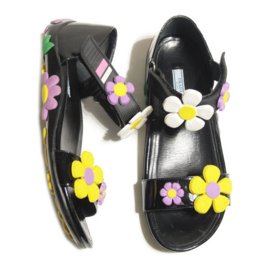 Prada Floral Rubber Velcro Sandals