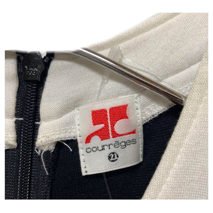Courreges Contrast Block Sless Logo Dress