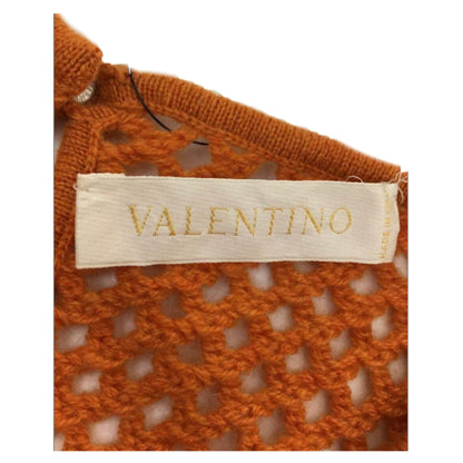 Valentino Diamond Knit Crew Neck Cashmere LS Top