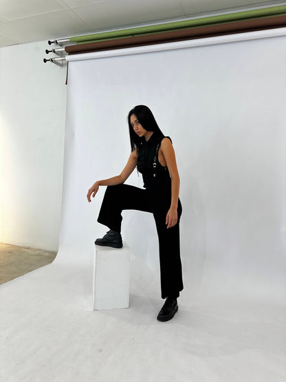 Toga Pulla High Waist Western Suspender Pants