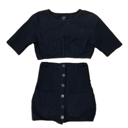 Jean Paul Gaultier Structure Corset Top, Matching Mini Skirt