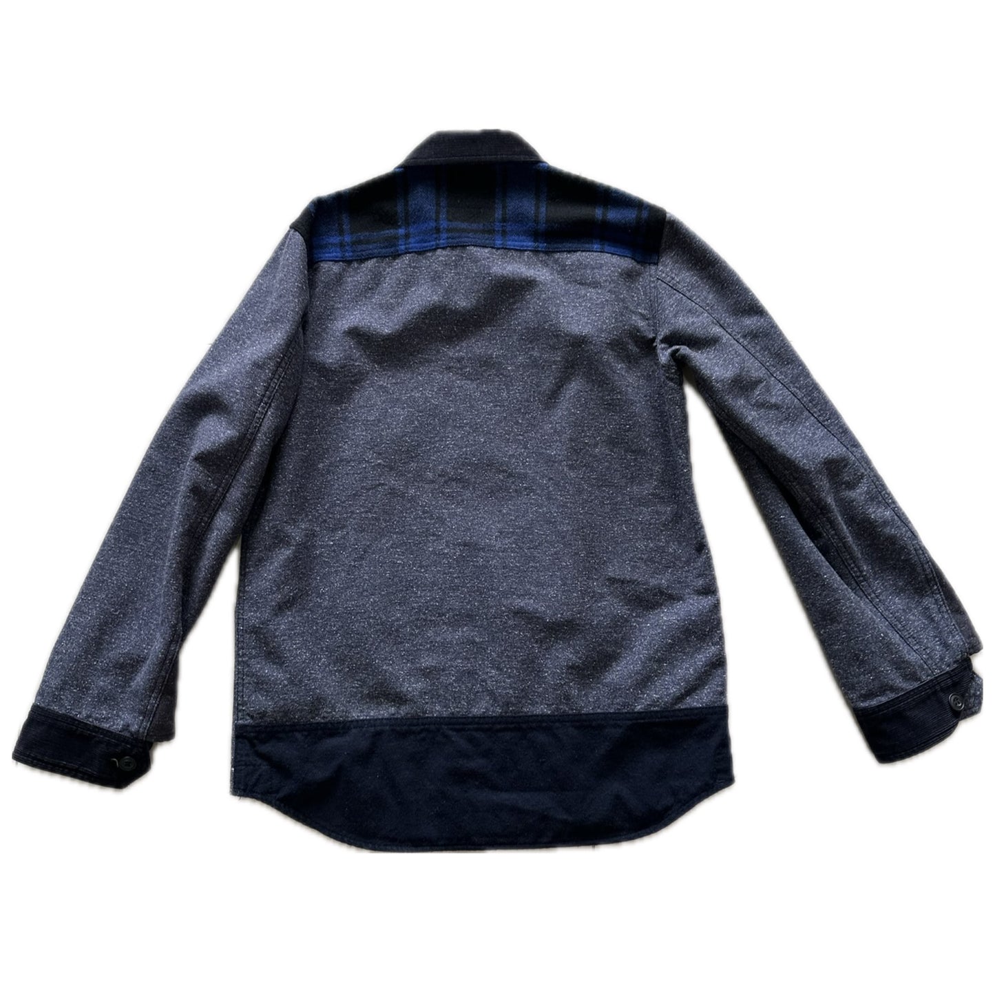 Comme Des Garcons HOMME AD2014 Navy Wool Patch Trucker Shacket