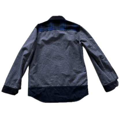 Comme Des Garcons HOMME AD2014 Navy Wool Patch Trucker Shacket