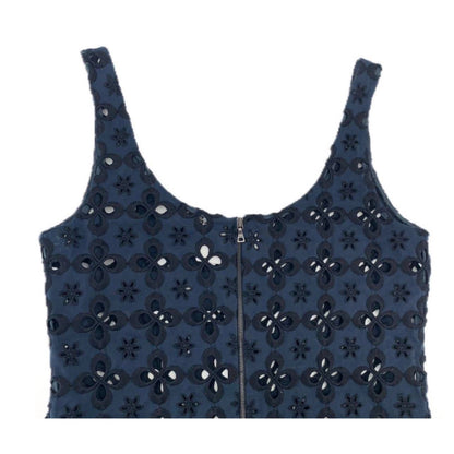 Prada Floral Lace Scoop Neck Sless Mini Dress w Slip