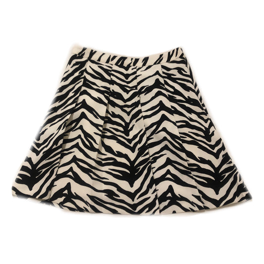 Moschino Zebra Print Pleated High Waisted Skirt