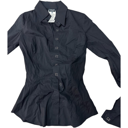 Dolce & Gabbana Hook And Eye Button Down Fitted Blouse