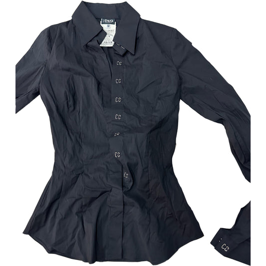 Dolce & Gabbana Hook And Eye Button Down Fitted Blouse