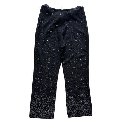 Dolce & Gabbana Sequin Hand Beaded Capri Wool Pants