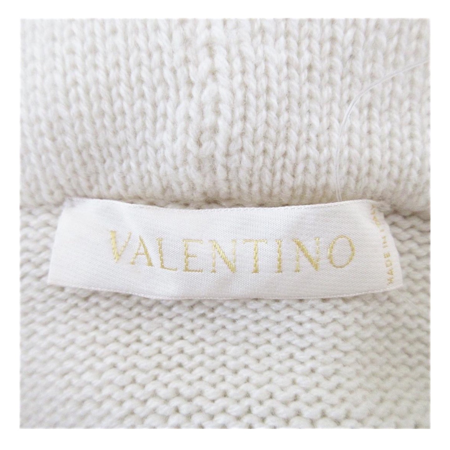 Valentino Cashmere Knit Puff Collar Tie Bolero Cardigan
