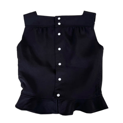 Courreges Logo Sless Peplum Top, Straight Leg Pant Set