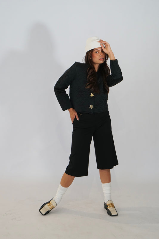 Tsumori Chisato Quilted Star Button Cropped Jacket