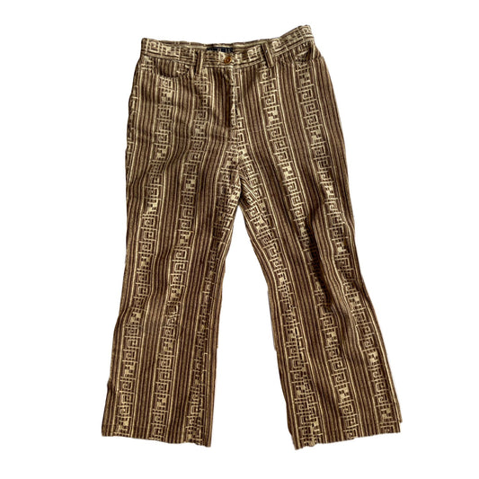 Fendi Zucca Velvet Print Flare Pants