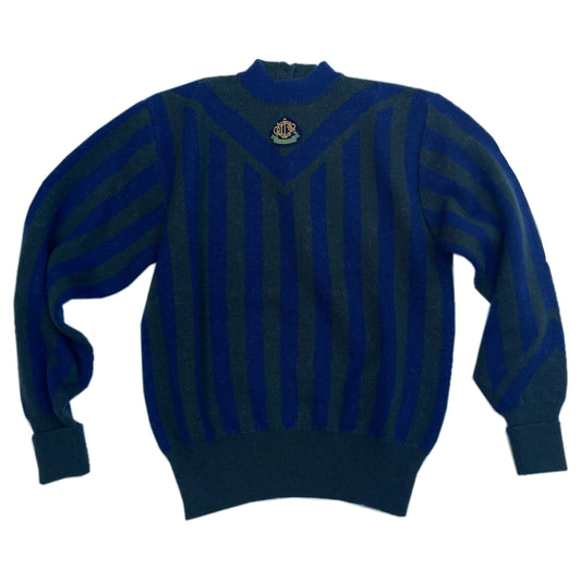 Christian Dior Sports Stripe Crest Logo Mock Neck Knit Jumper