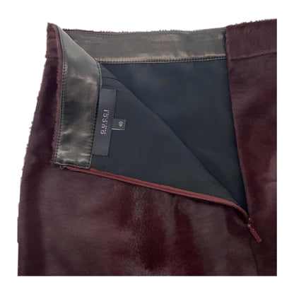 Gucci Calf Fur Pencil Skirt