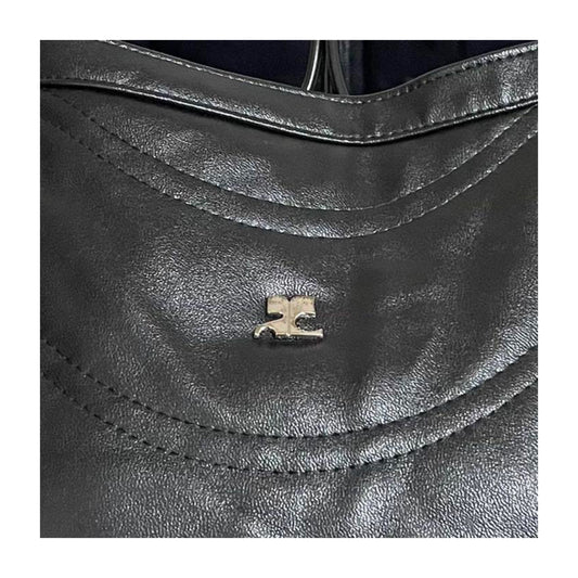 Courreges Faux Leather Logo Dresses