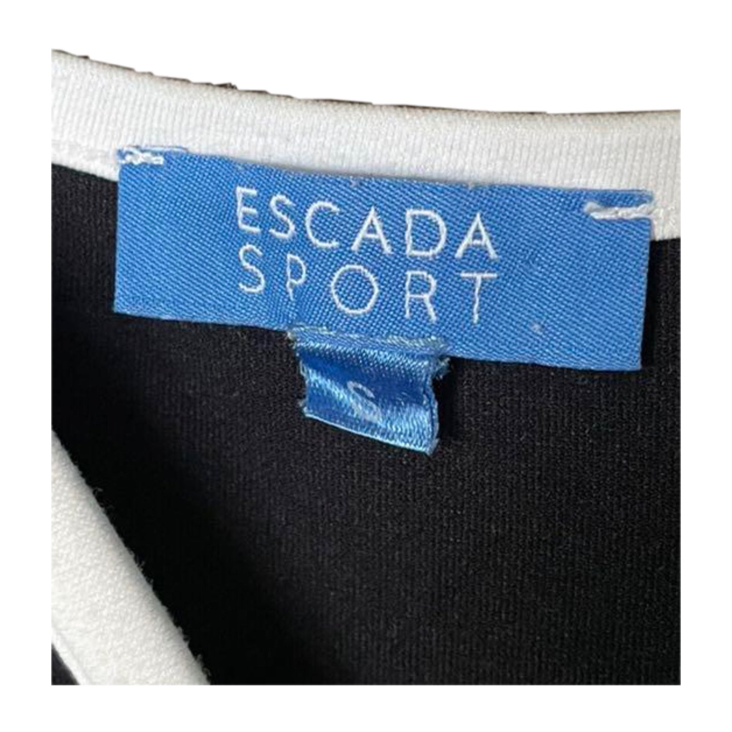 Escada Sport Contrast Trim Sweetheart Midi Babydoll Dress