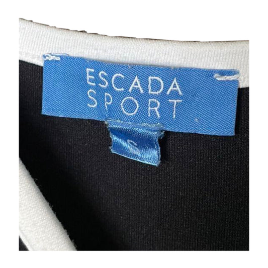 Escada Sport Contrast Trim Sweetheart Midi Babydoll Dress