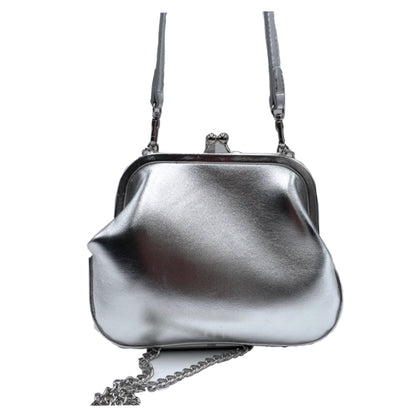 Vivienne Westwood Wilver Leather Orbit Embroidered Chain Crossbody Bag