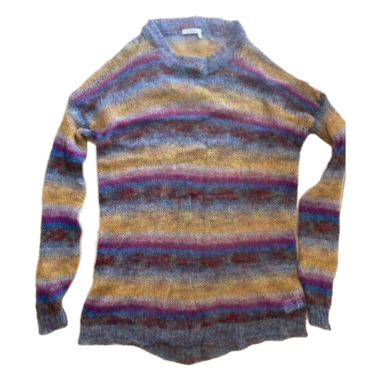 Chloe Multi Colour Mohair Wool Knit Stripe Sweater