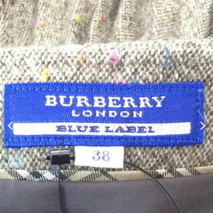 Burberry Pleated Multi Colour Tweed Mini Skirt