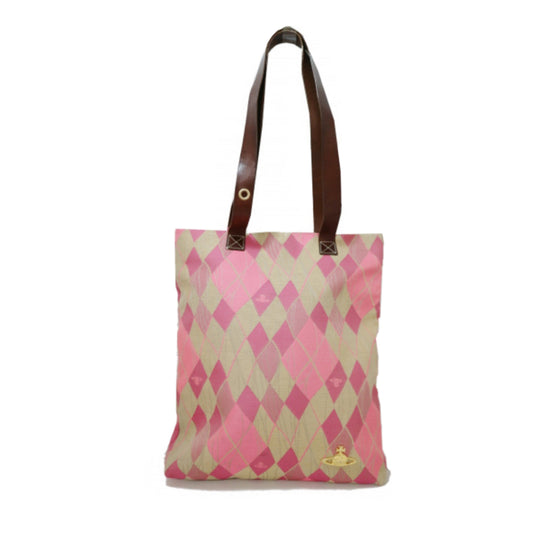 Vivienne Westwood Pink Diamond Argyle Orbit Tote Bag