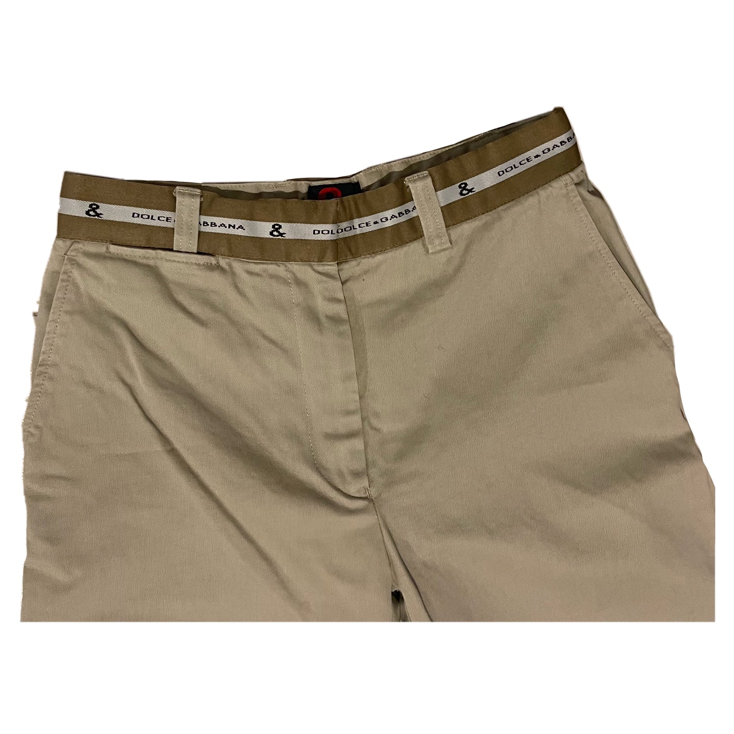 Dolce & Gabbana Logo Waist Chino Pants