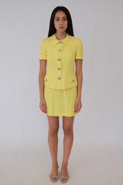 Versace Medusa Button SS Blazer & Halterneck Dress Set
