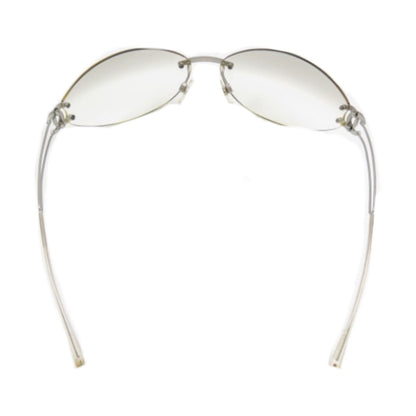 Chanel Rimless Silver CC Logo Sunglasses