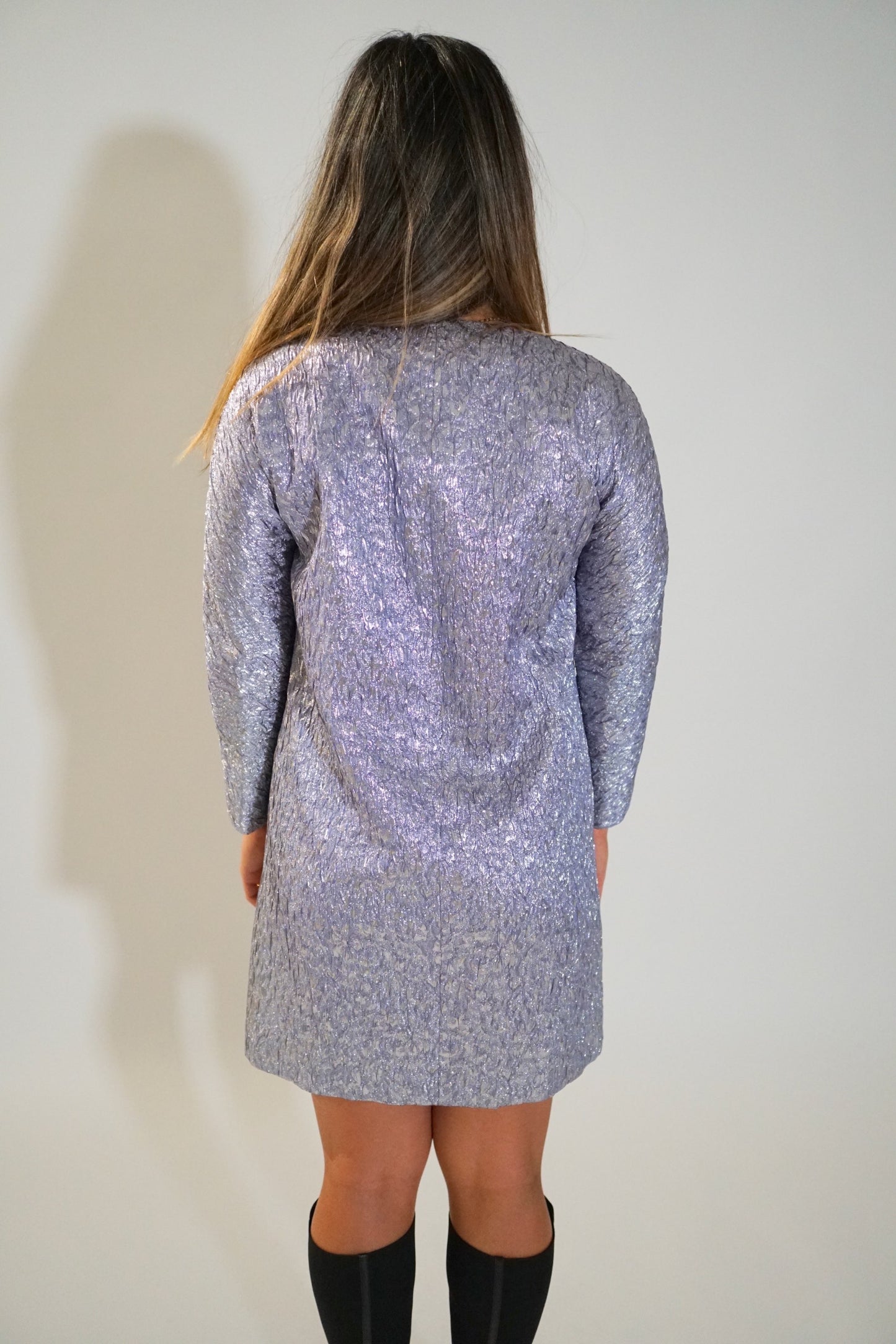 Balenciaga Metallic Button Dress Coat
