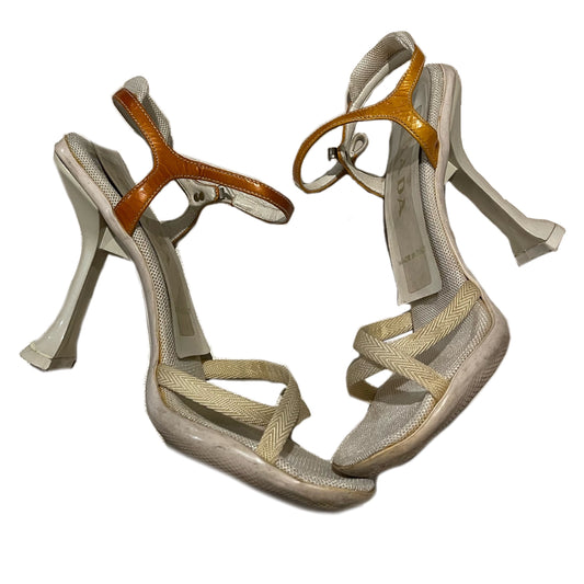 Prada Logo S/S Sandal Heels