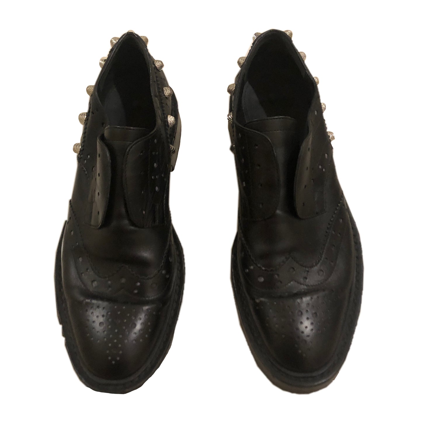 Balenciaga Studded Leather Arena Brogues