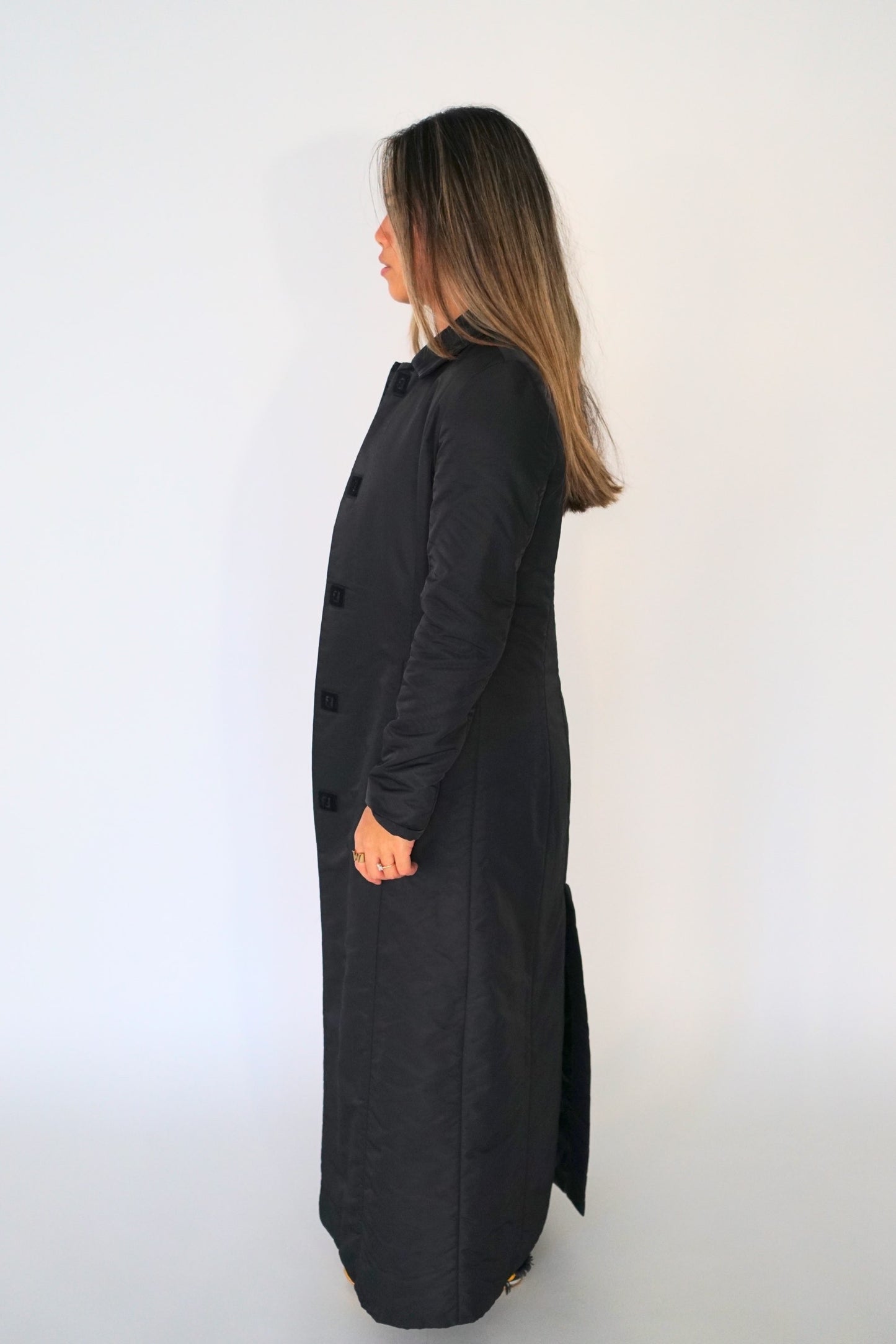 Fendi Nylon Puffer Maxi LS Coat