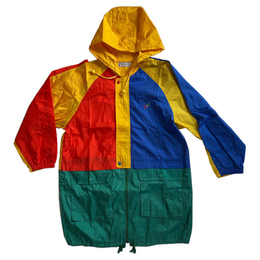 Yves Saint Laurent Color Block Logo Windbreaker