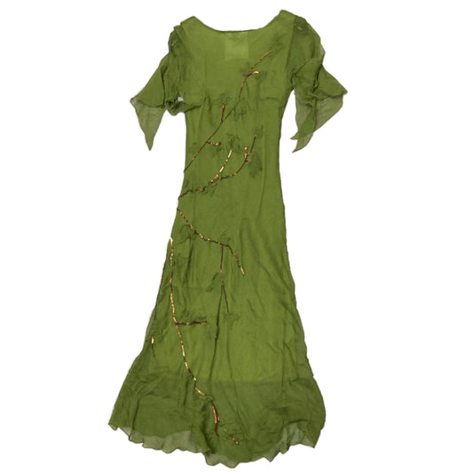 Versace Jeans Couture Silk Asymmetrical Branch Dress