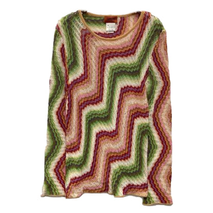 Missoni Cotton Zig Zac LS Multi Colour knit