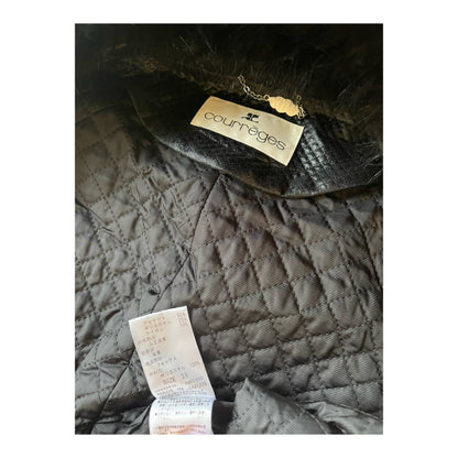 Courreges Fur Collar Quilted Coat